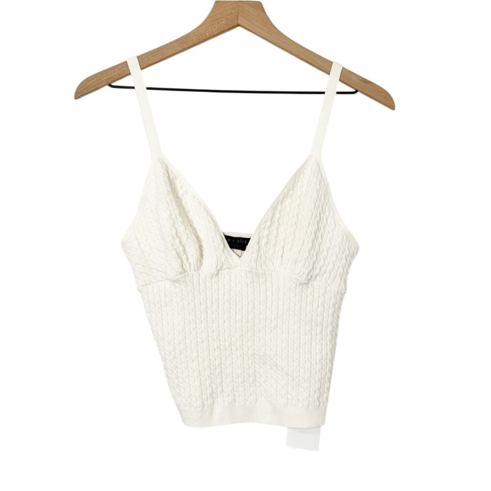 Alice + Olivia Kenna Cable Knit Women Tank Top Blouse Size XL New